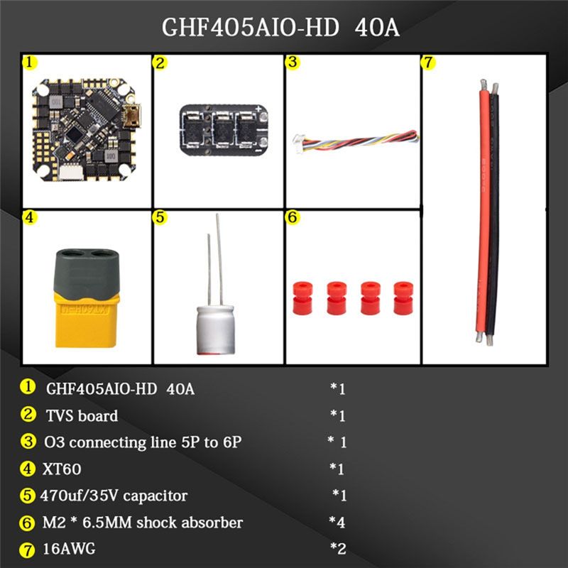ABTI-GHF405AIO-HD 40A AIO Flig - đánh giá và giá Drone Racing Esc