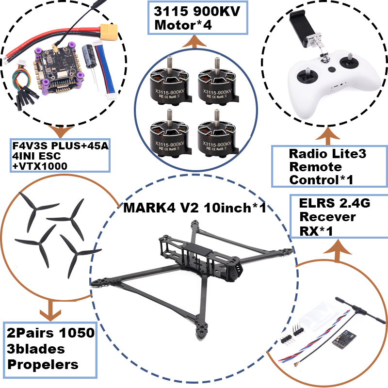 MARK4 V2 10inch F4V3S/F4V3S PL - đánh giá và giá Drone Racing Esc