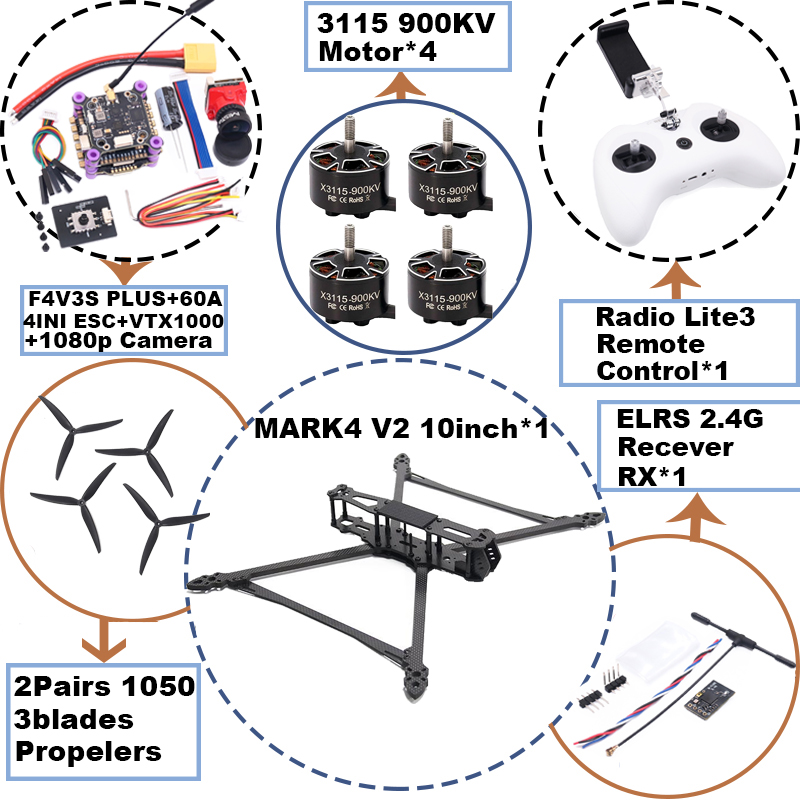 MARK4 V2 10inch F4V3S/F4V3S PL - đánh giá và giá Drone Racing Esc