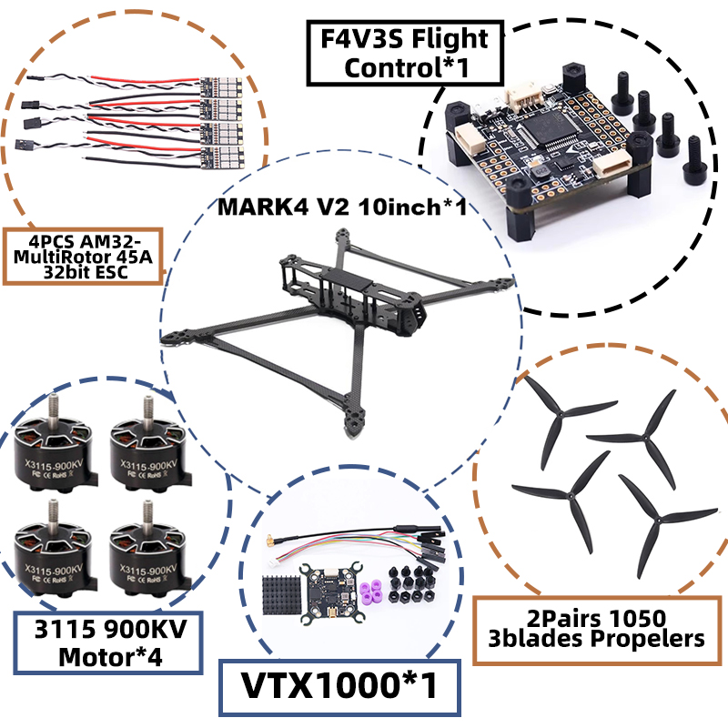 MARK4 V2 10inch F4V3S/F4V3S PL - đánh giá và giá Drone Racing Esc