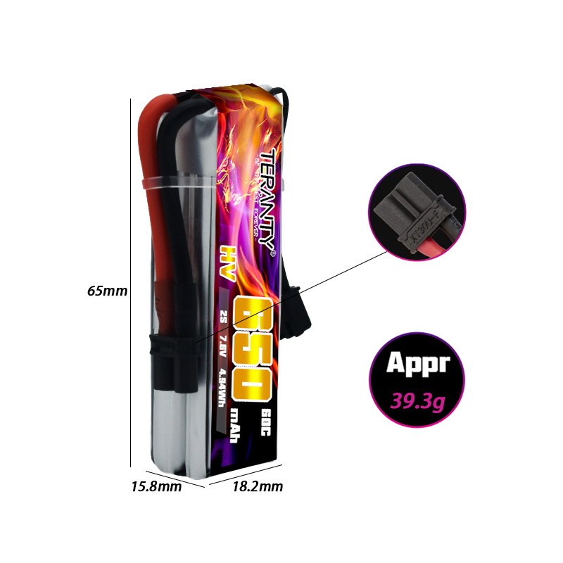 2/4/6/10PCS TERANTY 650mAh 2S  - đánh giá và giá Drone Racing Battery