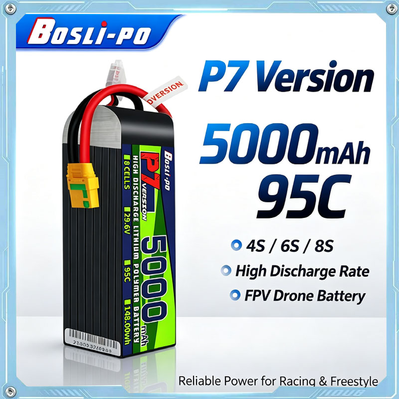 Boslipo P7 Version 5000mAh 95C - đánh giá và giá Drone Racing Battery