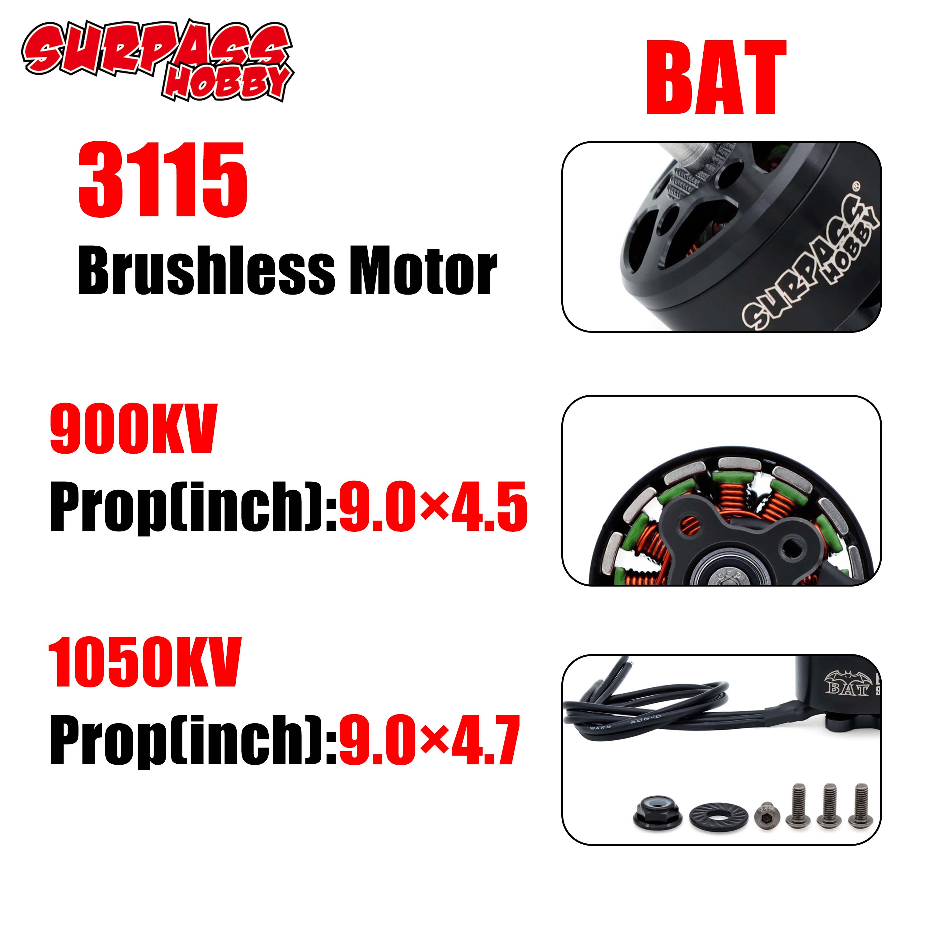 Surpass Hobby BAT 3115 900KV 1 - đánh giá và giá Drone Racing Esc