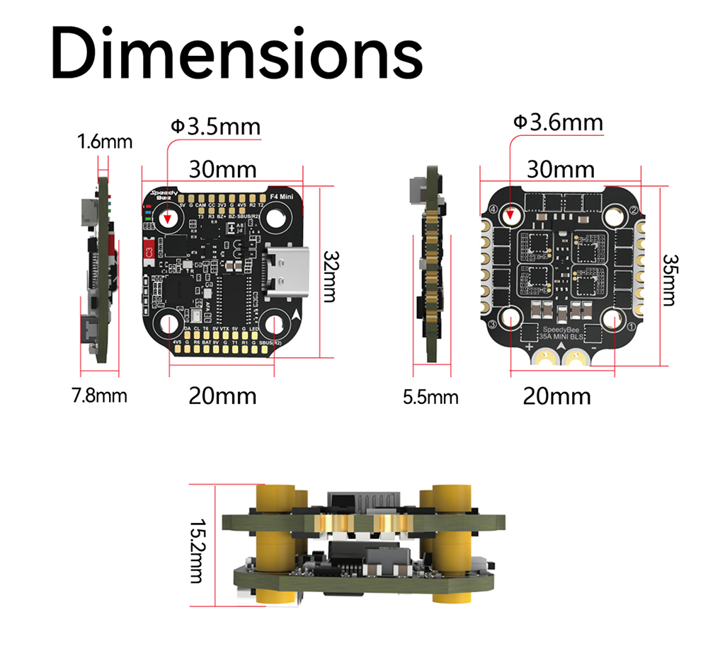 F405 MINI SpeedyBee F405 Mini  - đánh giá và giá Drone Racing Esc